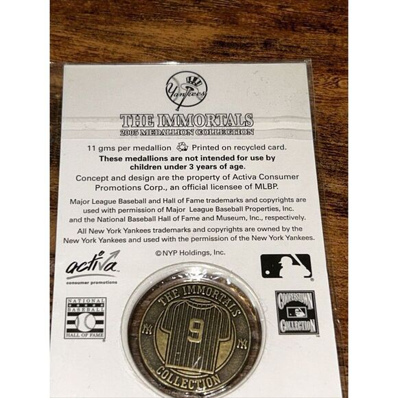 Roger Maris NY Post 2005 New York Yankees Immortals Medallion Collection Coin - Picture 4 of 6